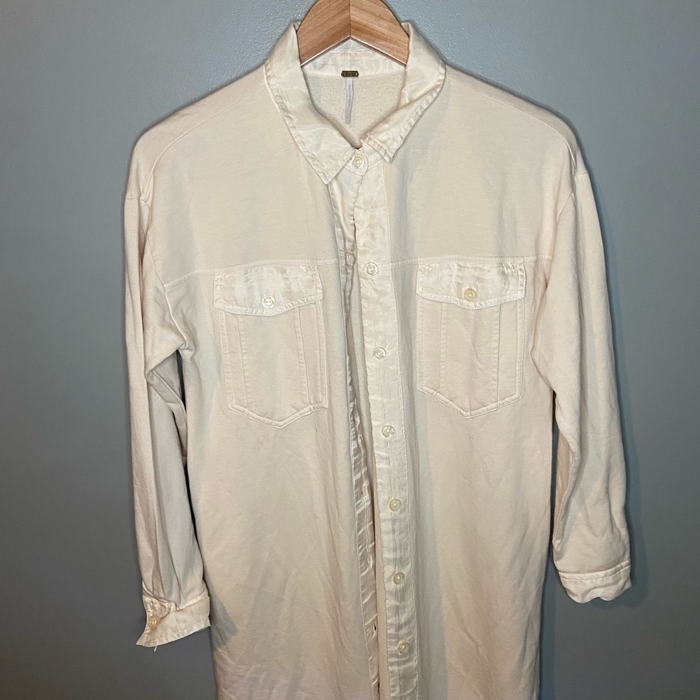 YFB x Revolve Porter Shirt Dress - Sea Salt - Picture 6 of 12